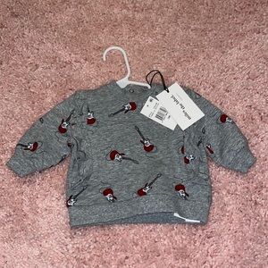 NWT MILES THE LABEL GUITAR SWEATSHIRT 0-3 MONTHS